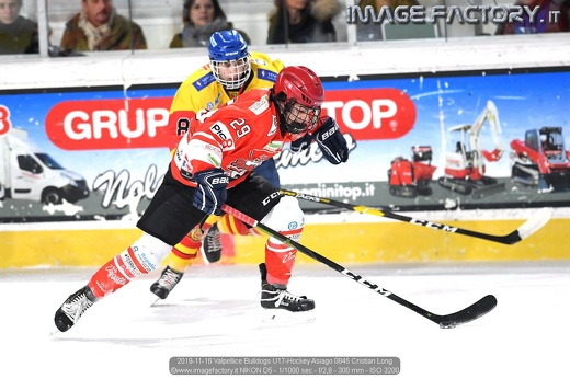 2019-11-16 Valpellice Bulldogs U17-Hockey Asiago 0845 Cristian Long